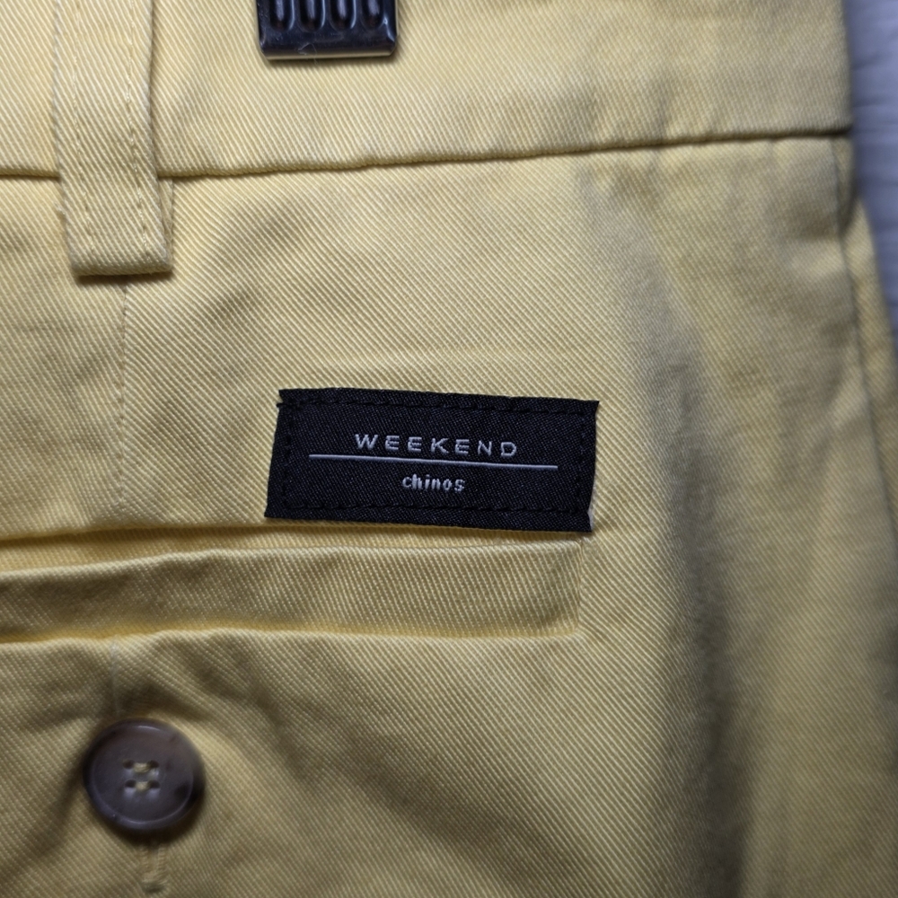 MaxMara Yellow Straight-Leg Chinos - Picture 3 of 4